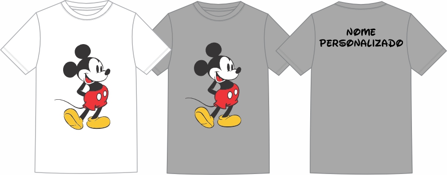 camiseta personalizada do mickye