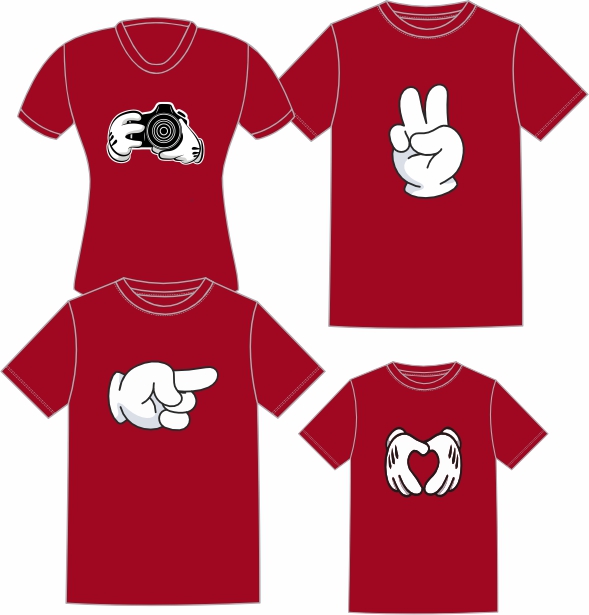 camiseta para toda a familia na disney
