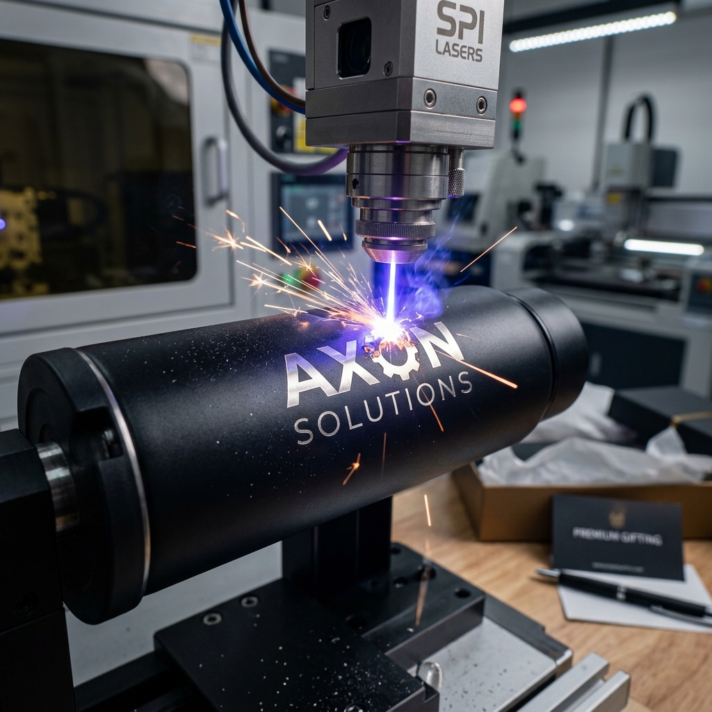 Gravação a laser em metal de squeeze térmico escuro para brindes